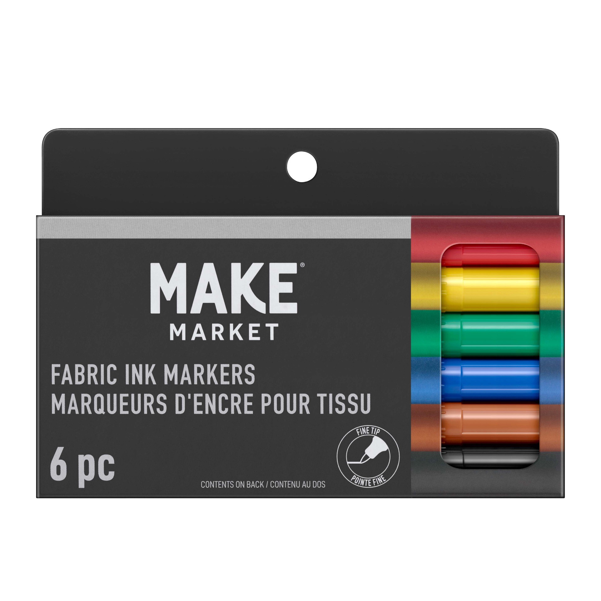 slide 2 of 4, Primary Fabric Ink Marker Set By Make Market, 1 ct