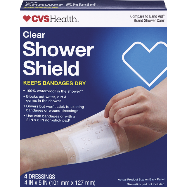 slide 1 of 1, CVS Shower Shield/Bndg Protector, 1 ct
