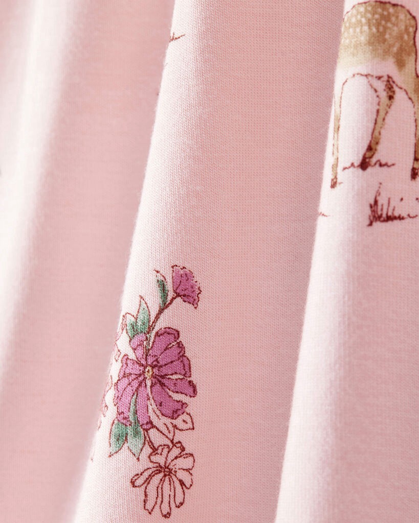 slide 4 of 5, Carter's Carters Baby Girl 2-Pack Deer & Floral Print PurelySoft Pull-On Pants - Burgundy/Pink Burgundy/Pink 12M, 1 ct