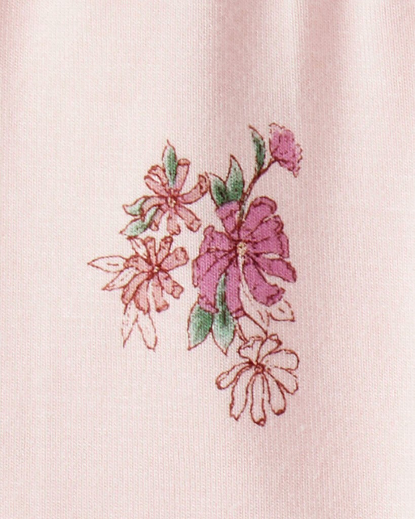 slide 3 of 5, Carter's Carters Baby Girl 2-Pack Deer & Floral Print PurelySoft Pull-On Pants - Burgundy/Pink Burgundy/Pink 12M, 1 ct