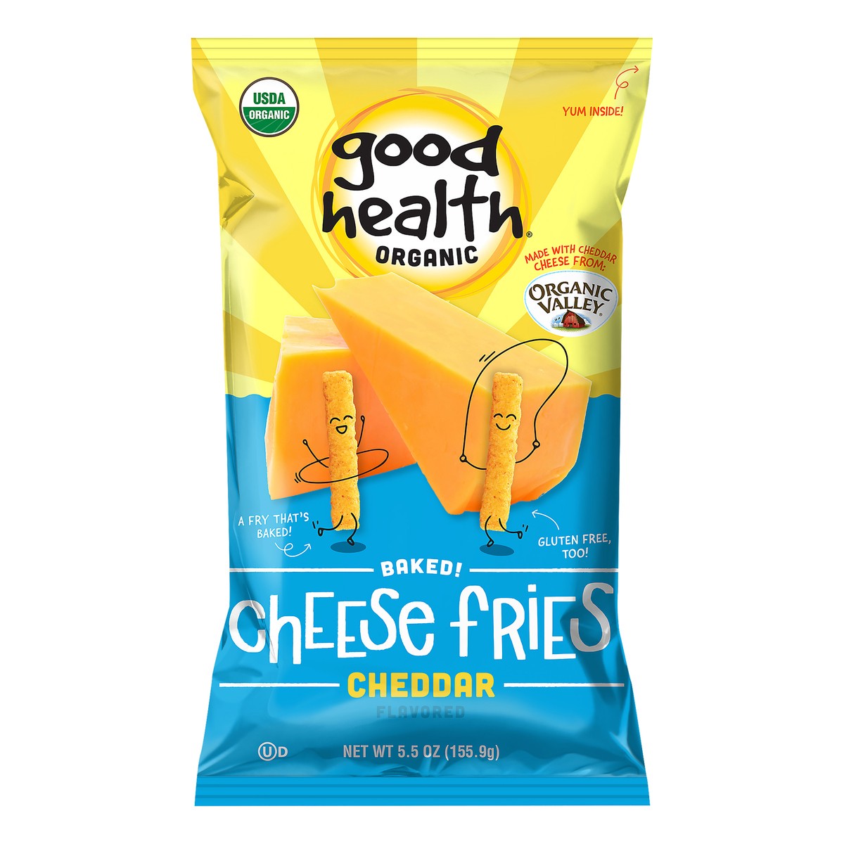 slide 2 of 10, Good Health Baked Organic Cheddar Flavored Cheese Fries 5.5 oz, 5.5 oz