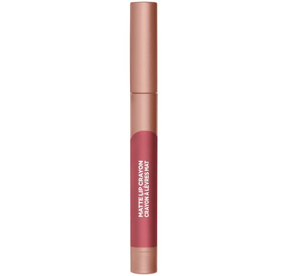 slide 4 of 4, L'Oréal Infallible Matte Smudge Resistant Lip Crayon - Strawberry Glaze, 0.04 oz