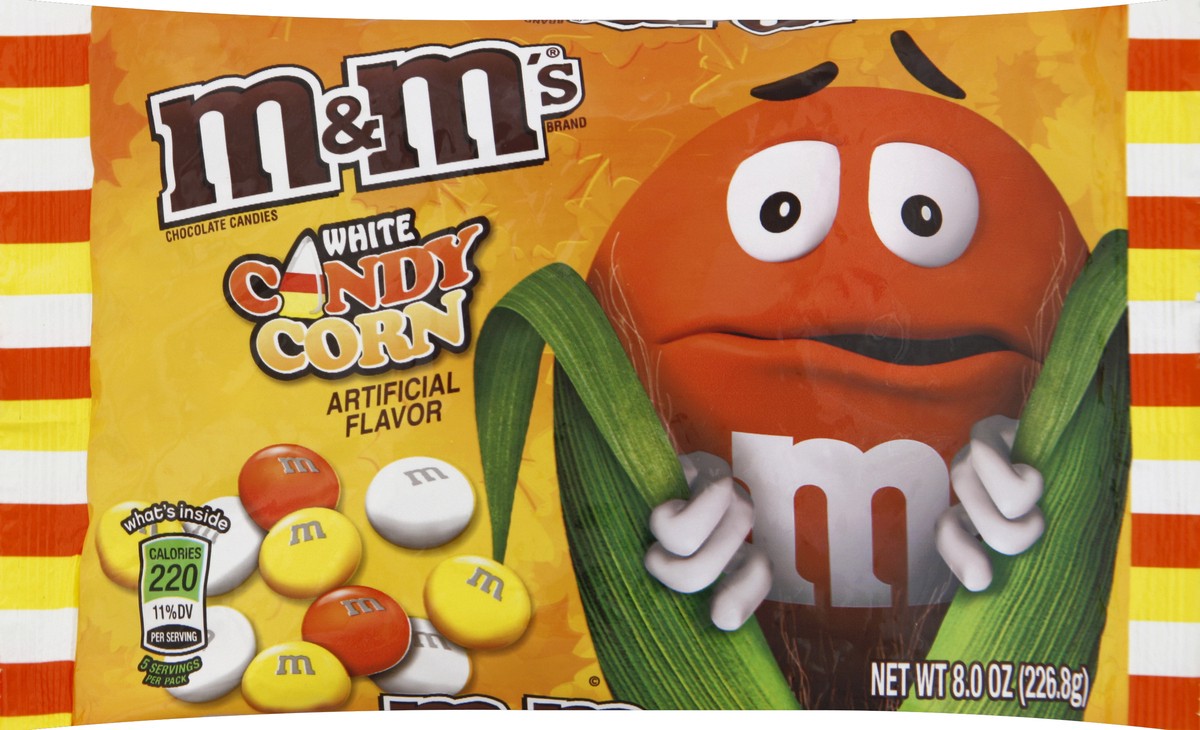 slide 5 of 6, M&M'S Halloween White Candy Corn Chocolate Candy 8-Ounce Bag, 8 oz