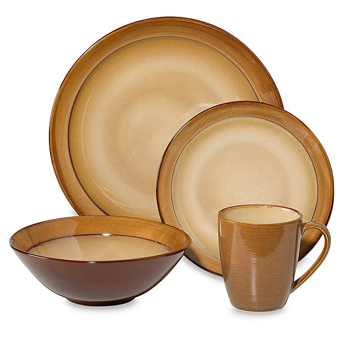 slide 1 of 2, Sango Roma Caramel Dinnerware Set, 16 ct