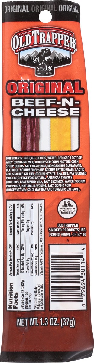 slide 13 of 13, Old Trapper Original Beef-N-Cheese 1.3 oz, 3 oz