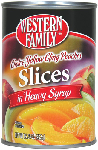 slide 1 of 1, Western Family Sliced Peaches, 15.25 oz