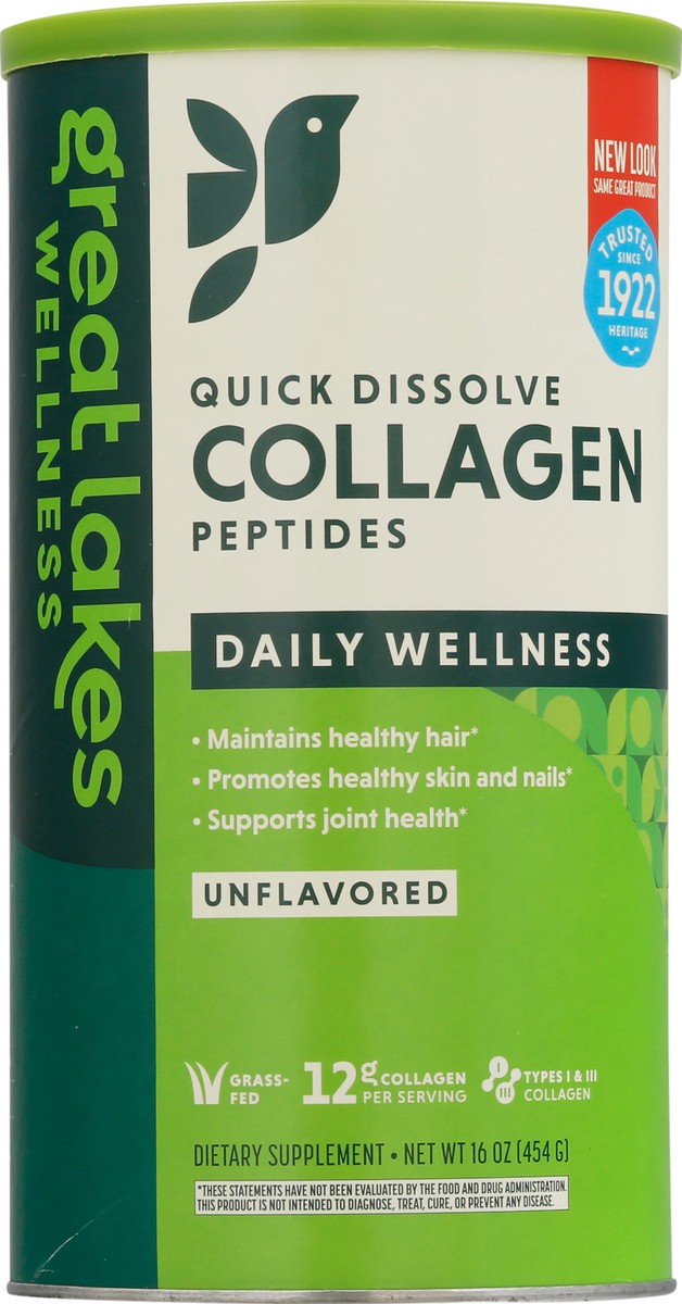 slide 11 of 14, Great Lakes Wellness Daily Wellness Unflavored Collagen Peptides 16 oz, 16 oz