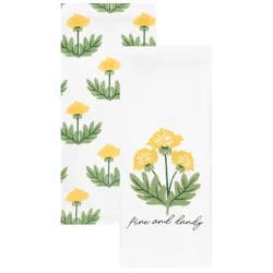 Meijer Corporate Seasonal MCS Spring Dandy Coordinates 2pc Kitchen Towel Set, 16 in x 26 in