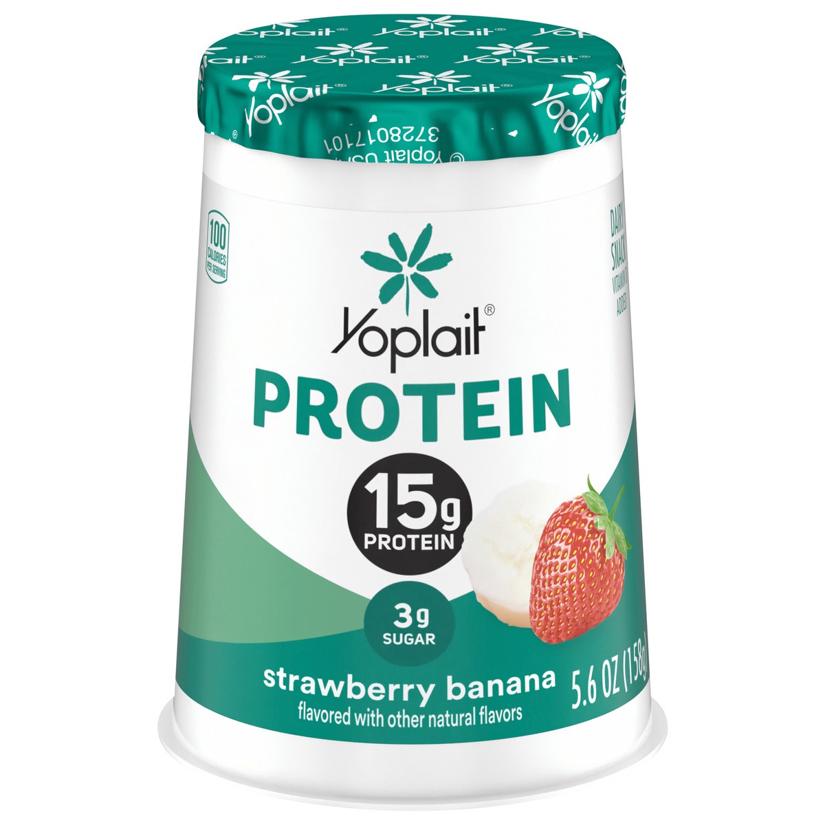 slide 1 of 13, Yoplait Protein Yogurt Cultured Dairy Snack Cup, Strawberry Banana Flavored, Gluten Free Protein Snacks, 5.6 oz, 5.6 oz