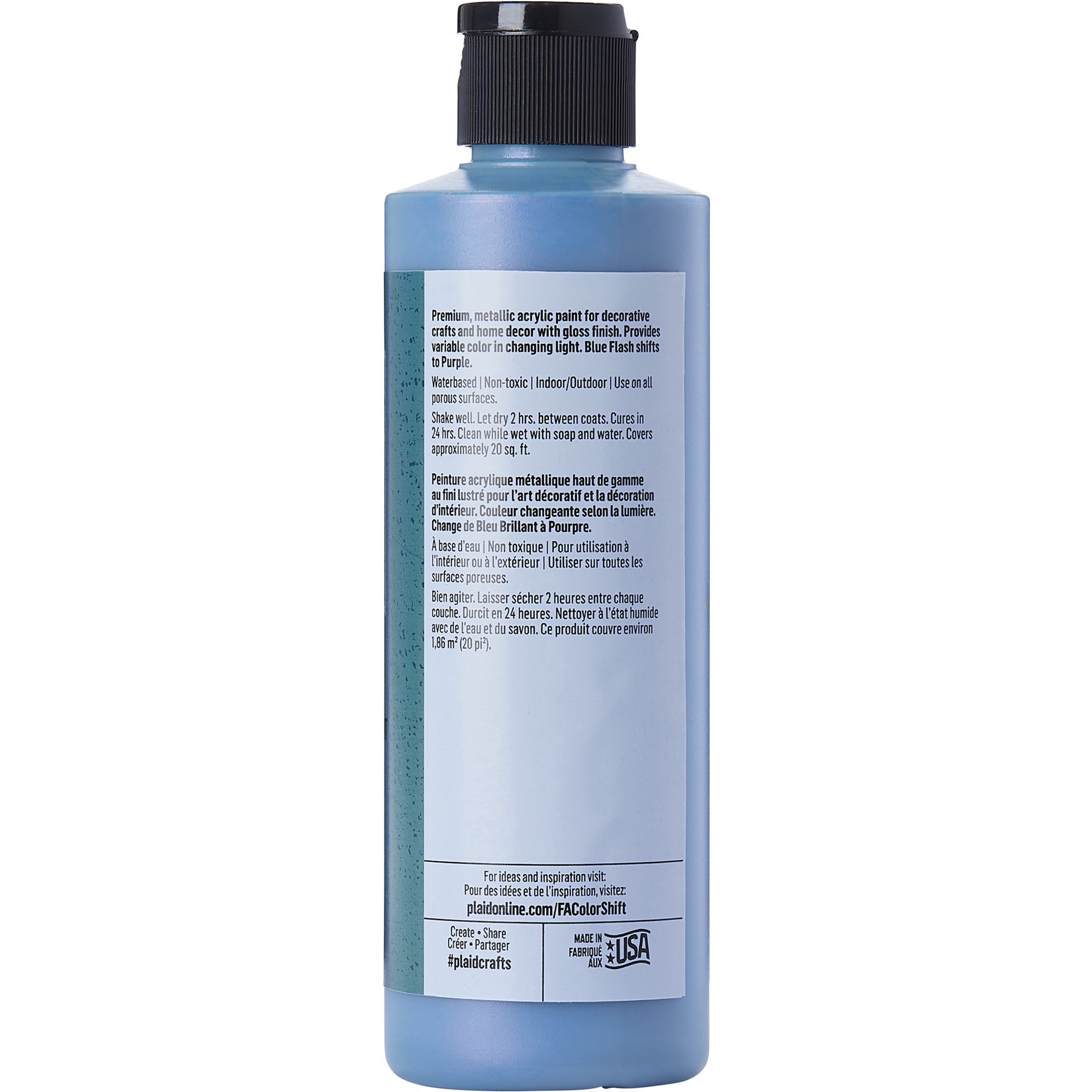 slide 7 of 10, Folkart Color Shift Gloss Metallic Acrylic Paint, 8 fl oz