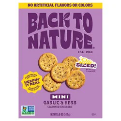 Back to Nature Mini Garlic & Herb Seasoned Crackers