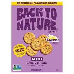Back to Nature Mini Garlic & Herb Seasoned Crackers