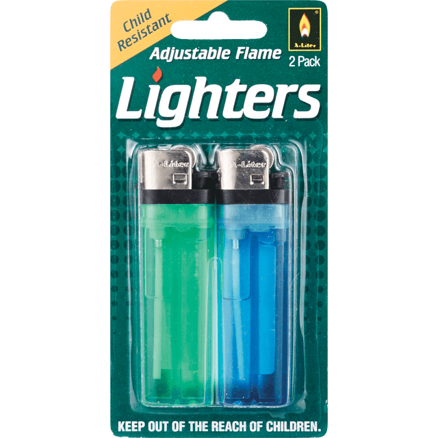 slide 1 of 1, Adjustable Flame Lighters, 2 ct