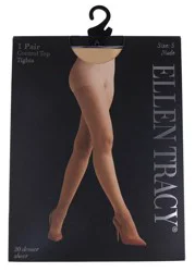 Ellen Tracy 1 Pack Run Resistant Control Top Tights - Nude