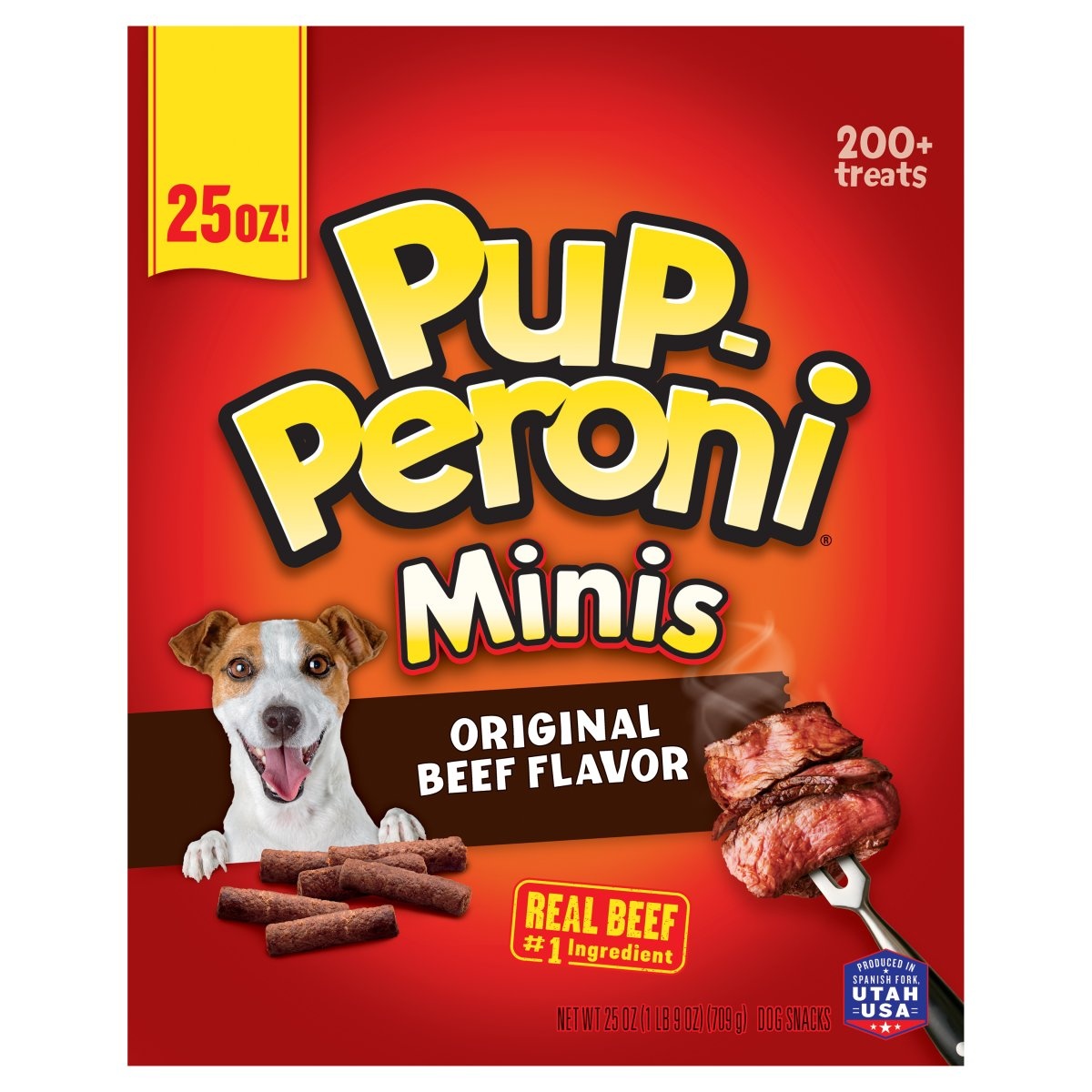 slide 1 of 1, Pup-Peroni Minis Dog Treats, Original Beef Flavor, 25 oz