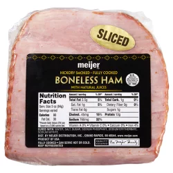 Meijer Ham, Sliced, Boneless, Fully Cooked, Quarter