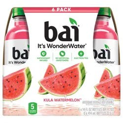 Bai Kula Watermelon Antioxidant Infused Beverage, 6 Pack 14 fl oz Bottles