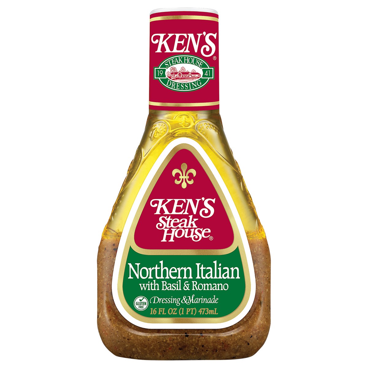 slide 1 of 9, Ken's Steak House Northern Italian with Basil & Romano Salad Dressing & Marinade 16 fl oz, 16 fl oz