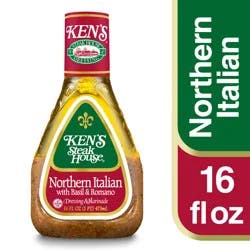 Ken's Steak House Northern Italian with Basil & Romano Dressing & Marinade 16 fl oz
