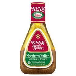 Ken's Steak House Northern Italian with Basil & Romano Salad Dressing & Marinade 16 fl oz