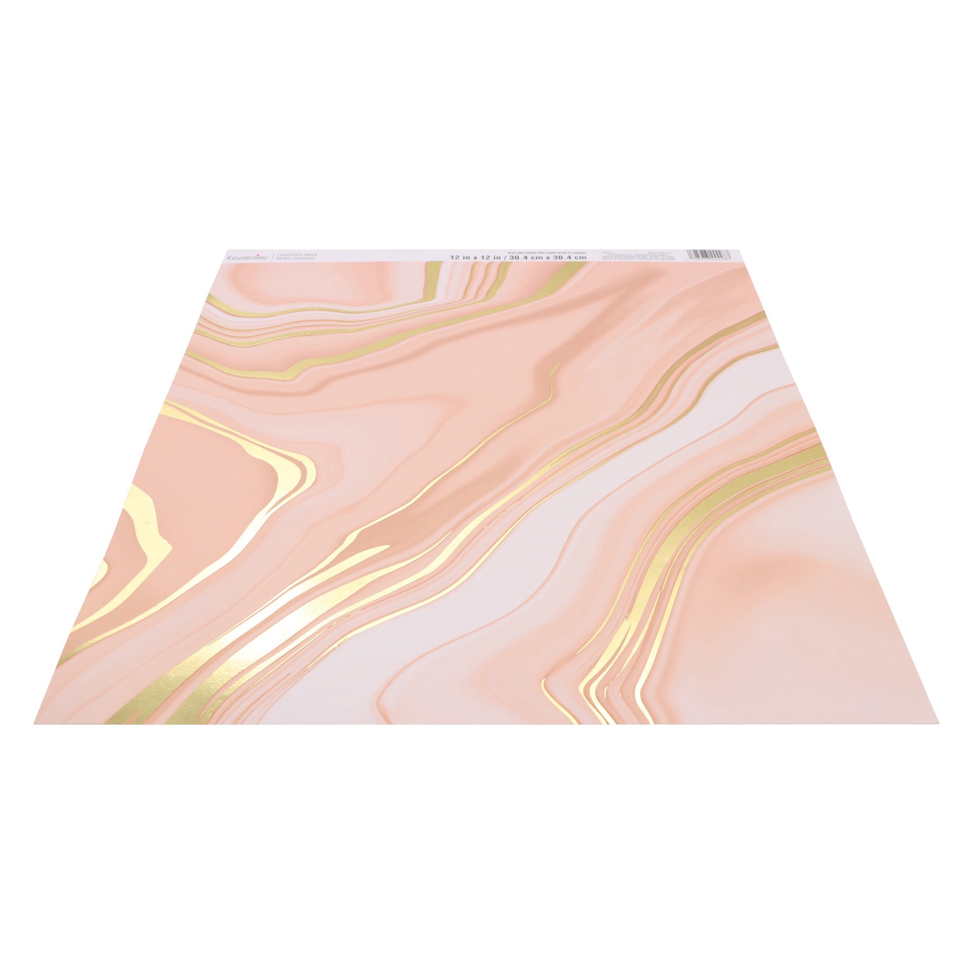 slide 2 of 3, 12" X 12" Pink Marble Cardstock Paper By Recollections, 12 in x 12 in