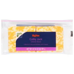 Hy-vee Colby Jack A Blend Of Colby And Monterey Jack Cheese Slices