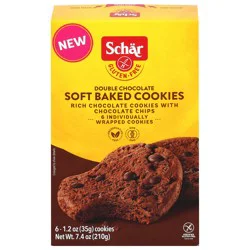 Schär Gluten-Free Soft Baked Double Chocolate Cookies - 6 ct