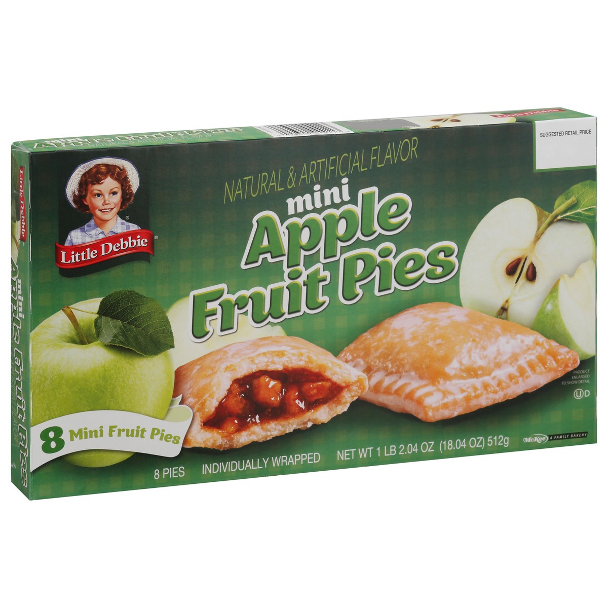 slide 10 of 14, Little Debbie Snack Cakes, Little Debbie Family Pack Fruit Pies (Apple), 8 ct