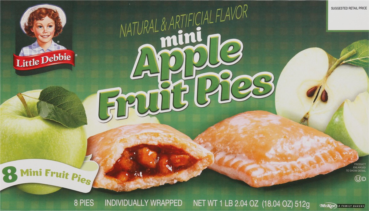 slide 9 of 14, Little Debbie Snack Cakes, Little Debbie Family Pack Fruit Pies (Apple), 8 ct