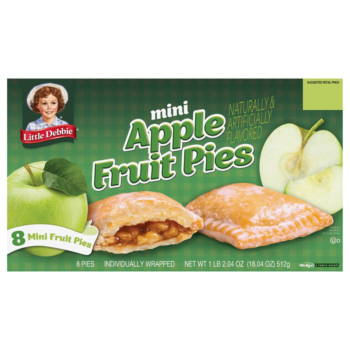 slide 1 of 14, Little Debbie Snack Cakes, Little Debbie Family Pack Fruit Pies (Apple), 8 ct