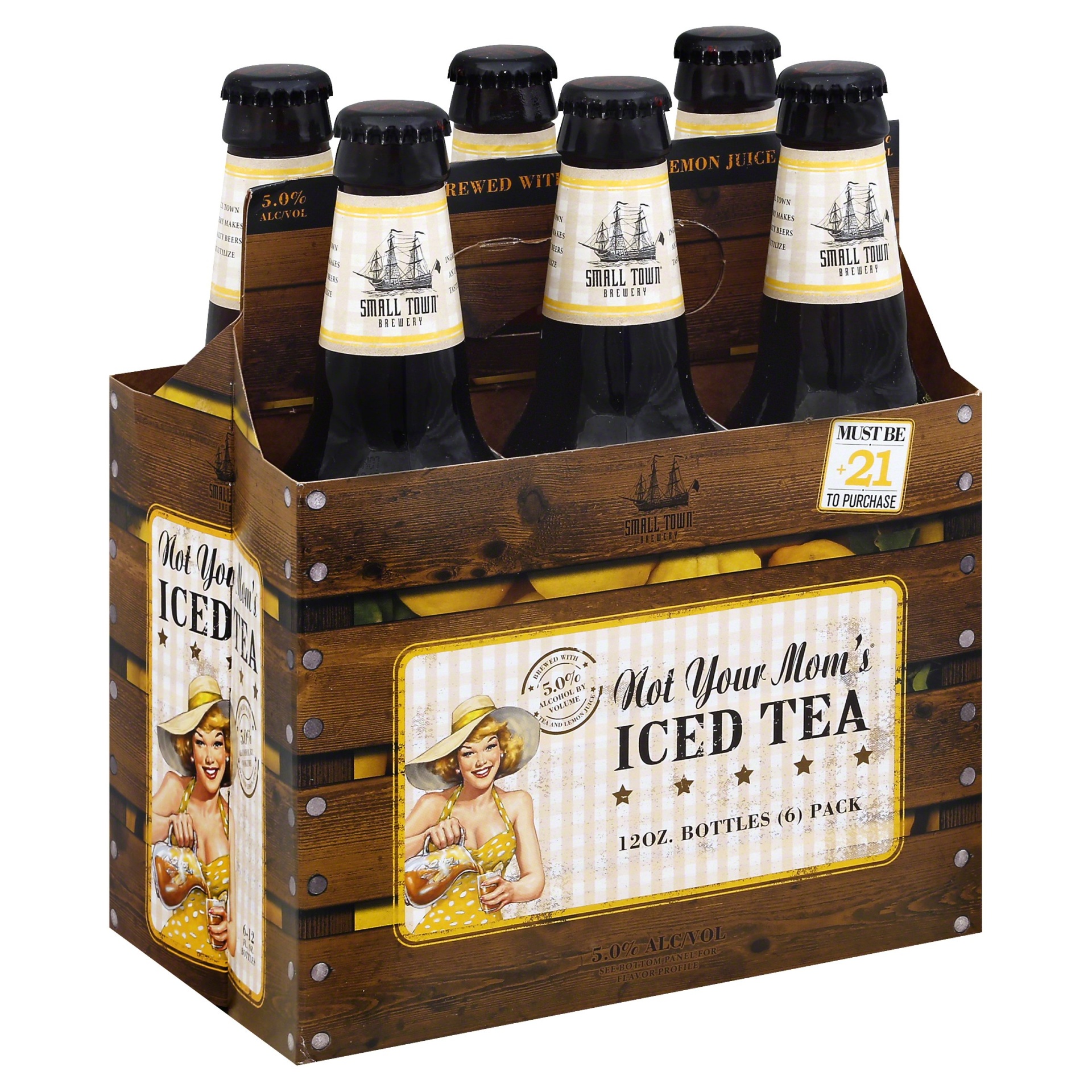 slide 1 of 4, Small Town Brewery Not Your Mom's Hard Iced Tea, 6 ct; 12 fl oz