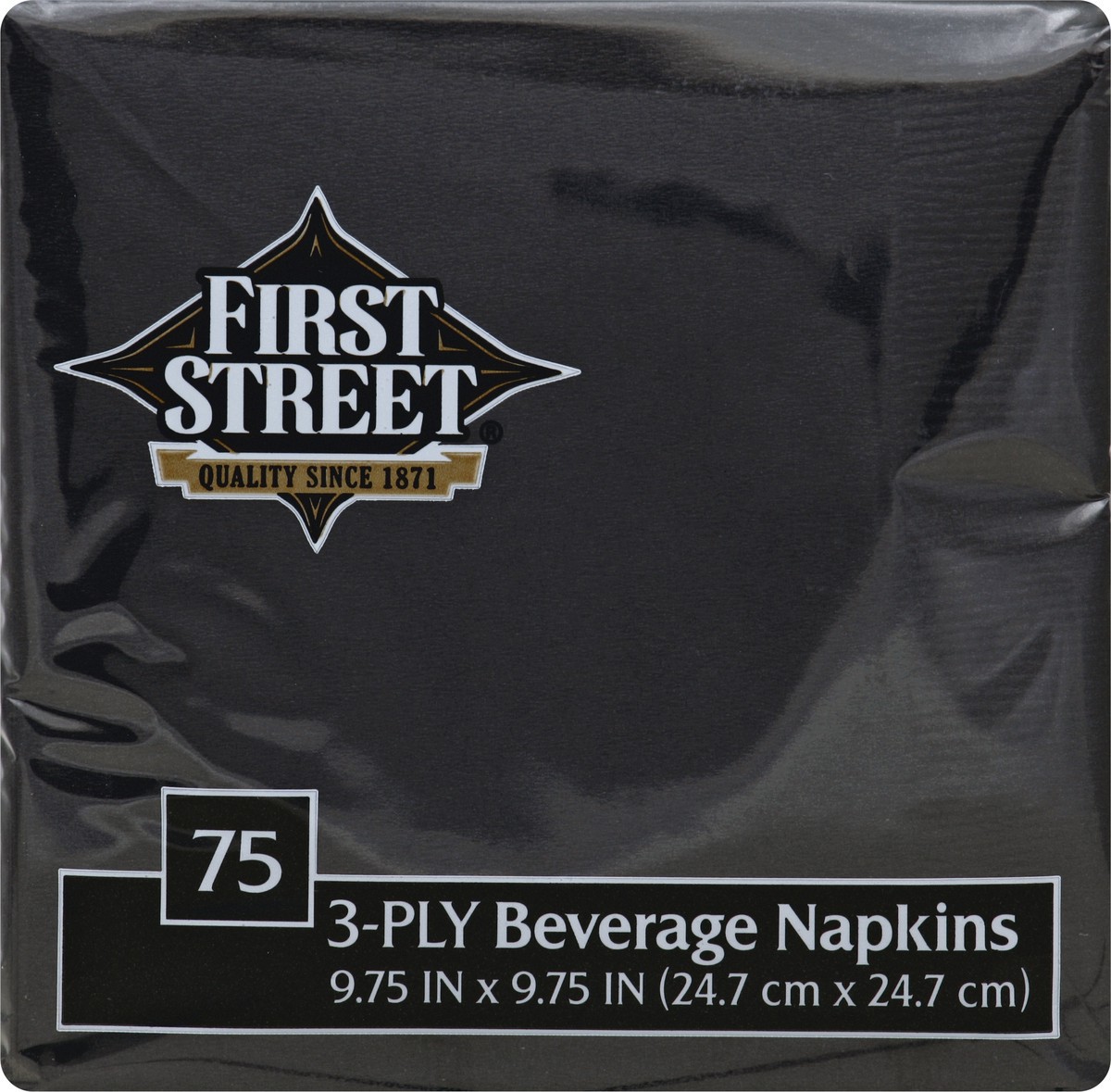 slide 5 of 6, First Street Fs/Artstyle Black Velvet Napkin 3 Ply 9.75X9.75 In, 75 ct