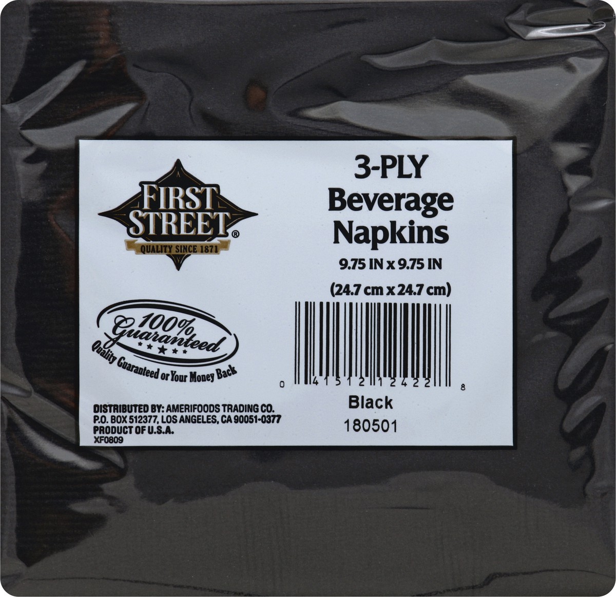 slide 6 of 6, First Street Fs/Artstyle Black Velvet Napkin 3 Ply 9.75X9.75 In, 75 ct