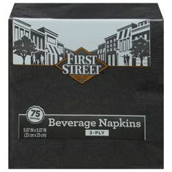First Street Fs/Artstyle Black Velvet Napkin 3 Ply 9.75X9.75 In