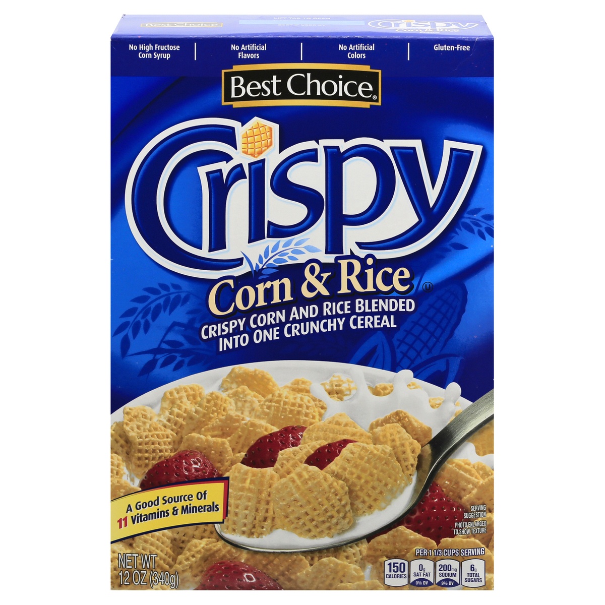 slide 1 of 1, Best Choice Crispy Corn & Rice Cereal, 12 oz