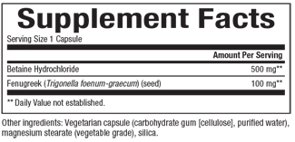 slide 2 of 2, Natural Factors Betaine Hydrochloride, 90 ct