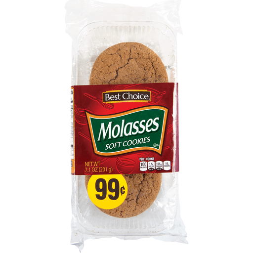 slide 1 of 1, Best Choice Molasses Soft Cookies, 7.1 oz