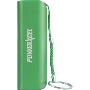 slide 1 of 1, PowerXcel Keychain 2200mah Power Bank. Green, 1 ct