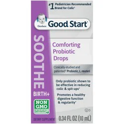 Good Start Soothe Comforting Baby Probiotic Drops for Dietary Supplement, 0.34 fl. oz. Bottle