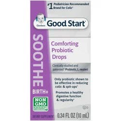 Good Start Soothe Comforting Baby Probiotic Drops for Dietary Supplement, 0.34 fl. oz. Bottle