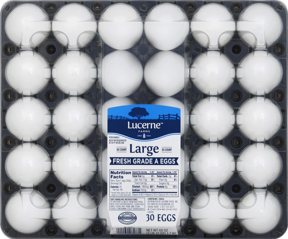 slide 6 of 6, Lucerne Eggs Large - 30 Count, 30 ct