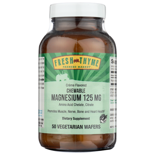slide 1 of 1, Fresh Thyme Chewable Magnesium, 50 ct