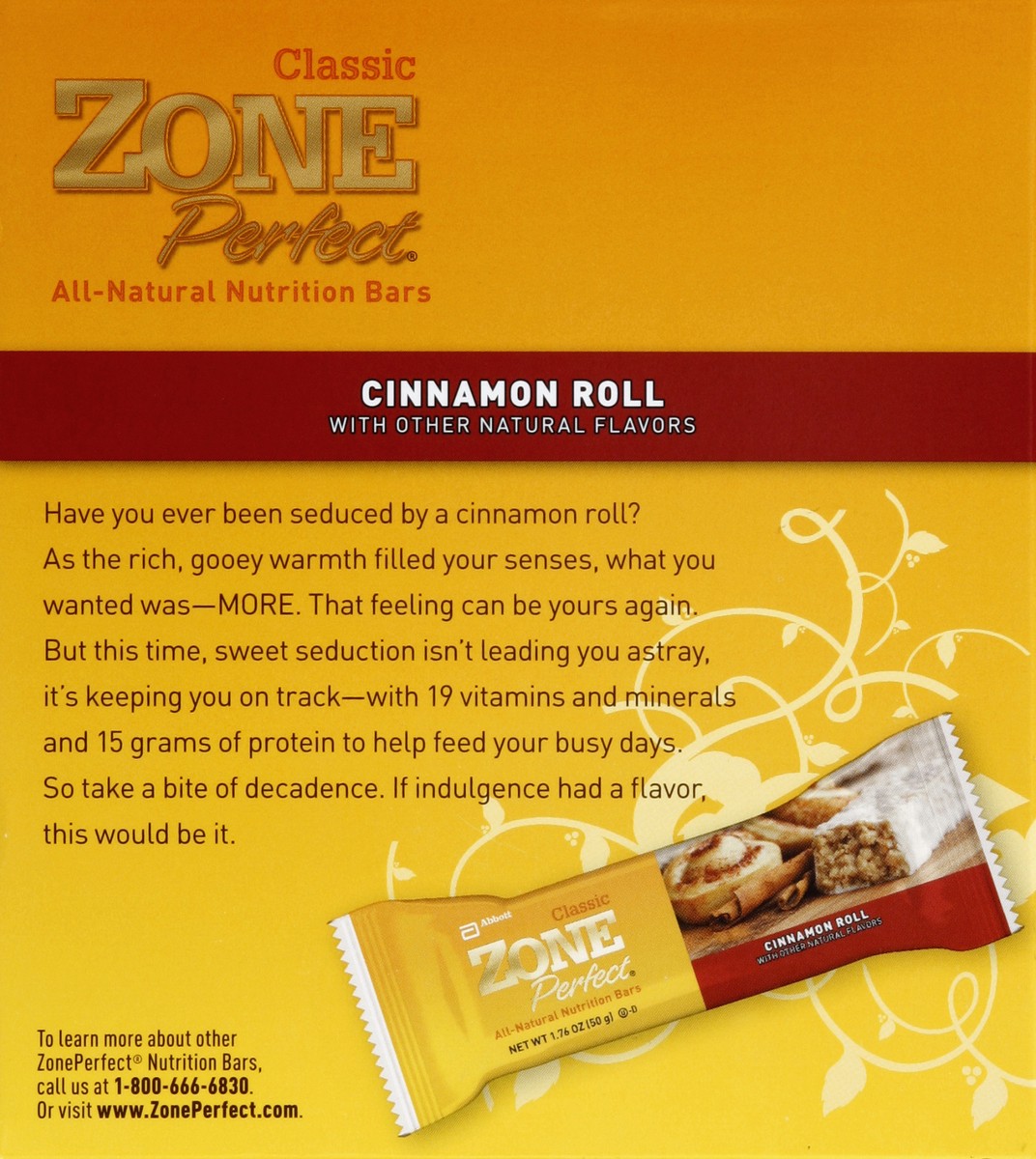 slide 6 of 6, Zone Perfect Cinnamon Roll Nutrition Bars, 5 ct; 1.76 oz