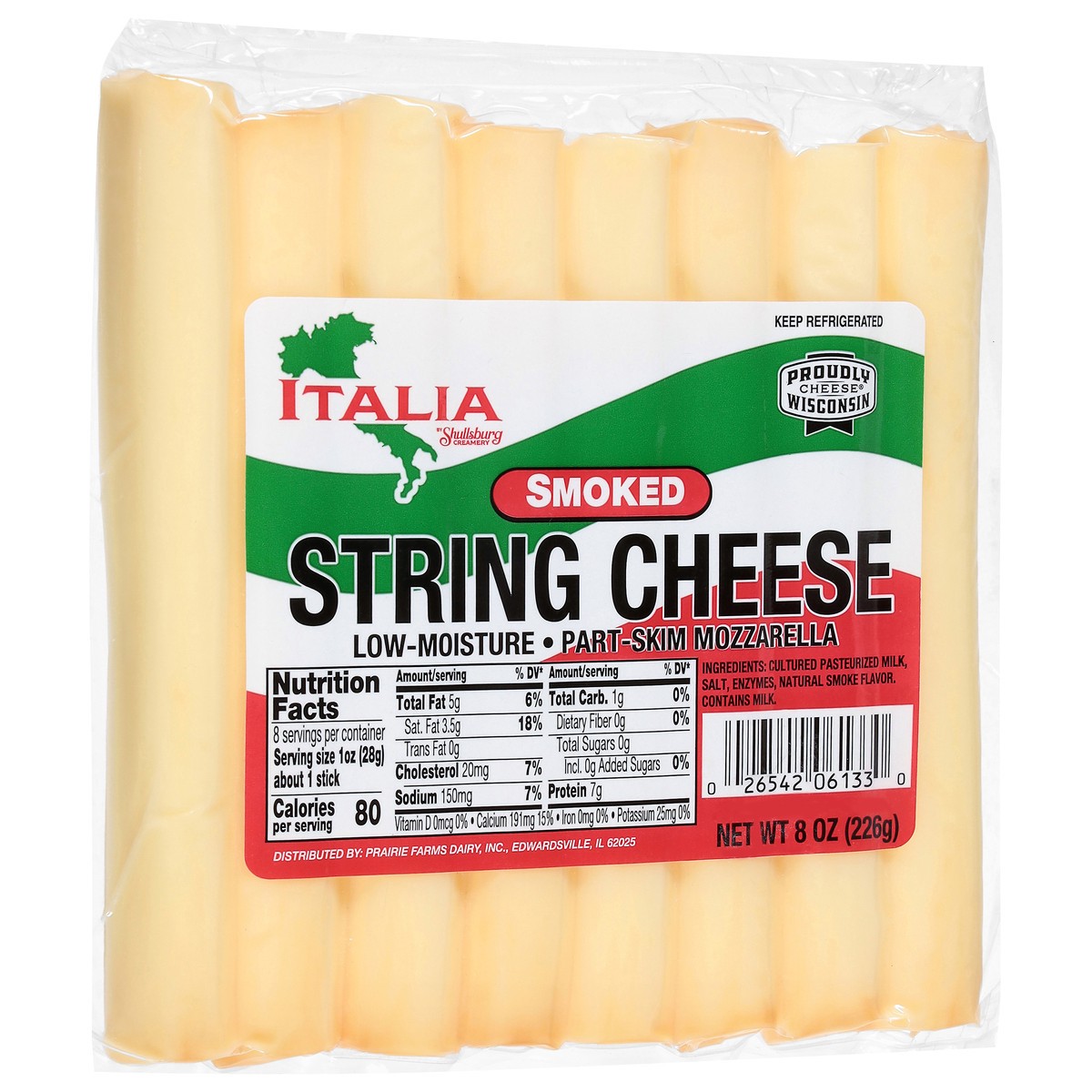slide 3 of 4, Shullsburg Italia Smoked Natural Wisconsin String Cheese, 8 oz