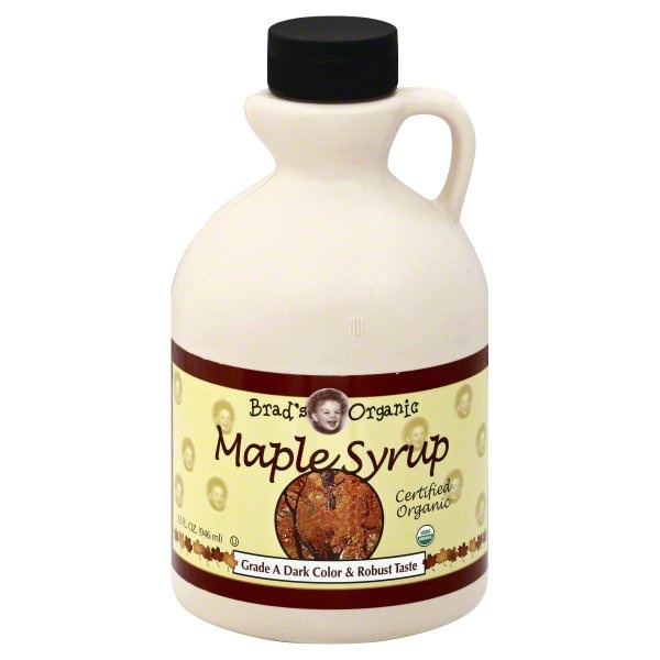 slide 1 of 2, Brad's Organic Grade A Dark Maple Syrup, 32 fl oz
