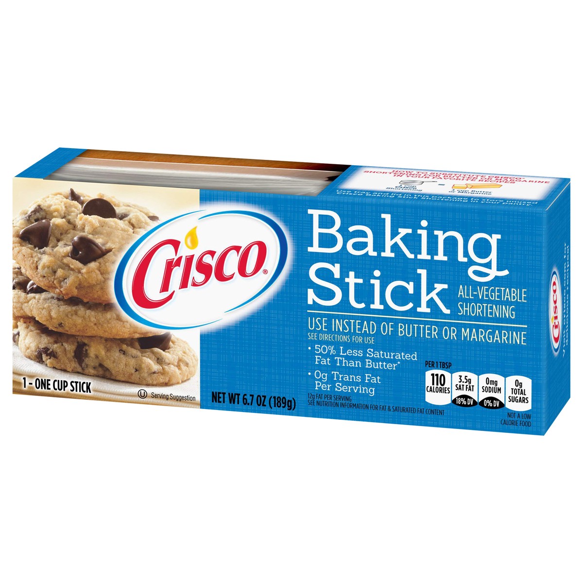 slide 4 of 12, Crisco All-Vegetable Shortening Stick 6.7 oz, 6.7 oz