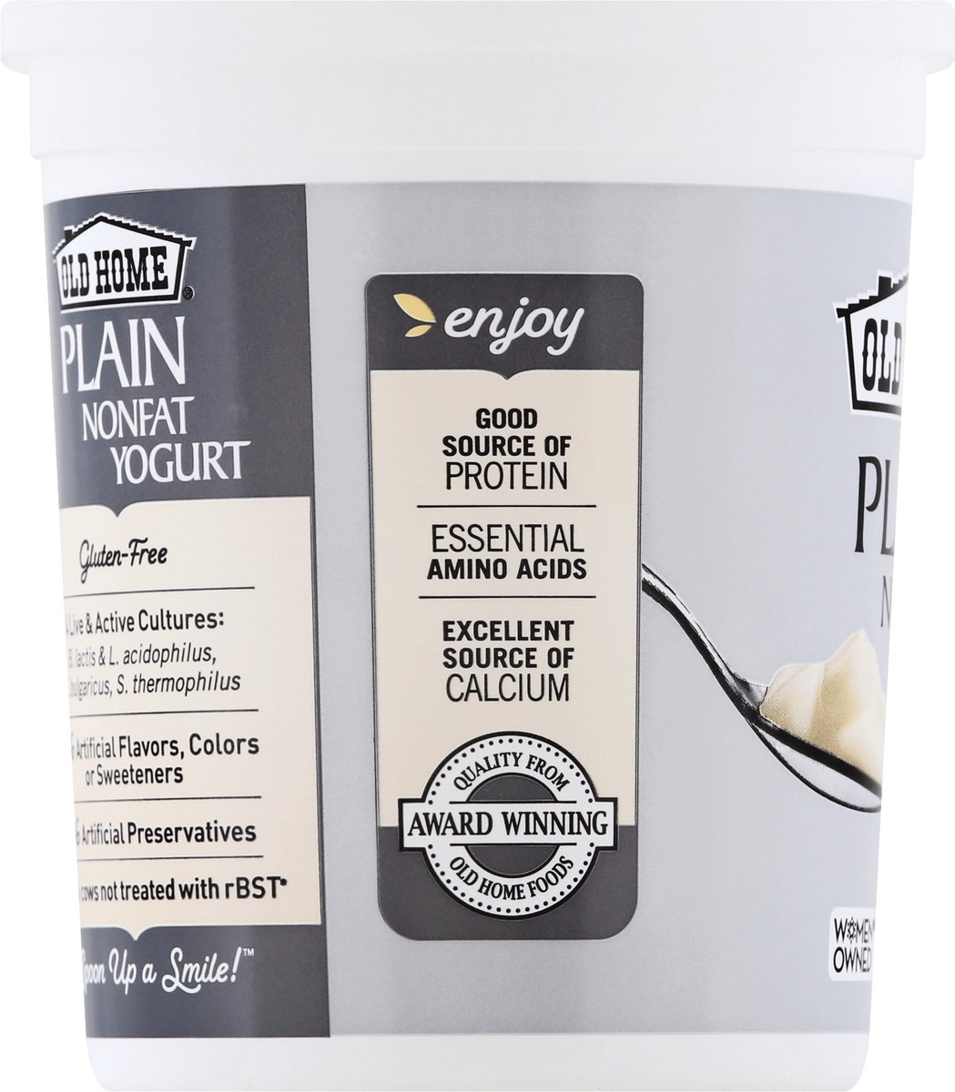 slide 10 of 13, Old Home Plain Non Fat Yogurt, 32 oz