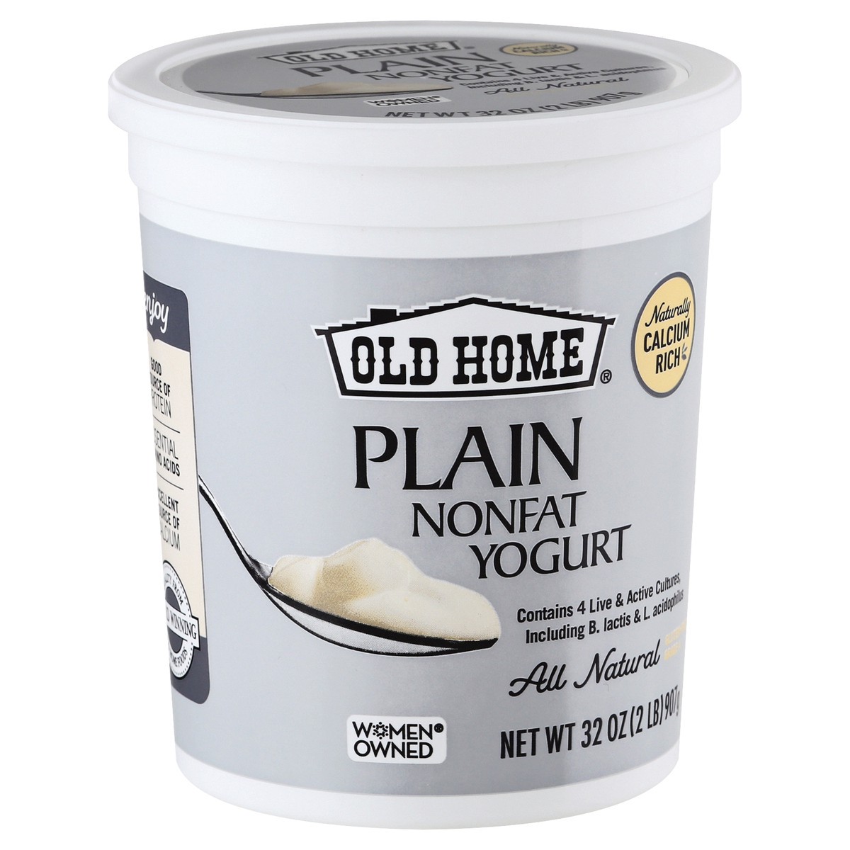 slide 4 of 13, Old Home Plain Non Fat Yogurt, 32 oz