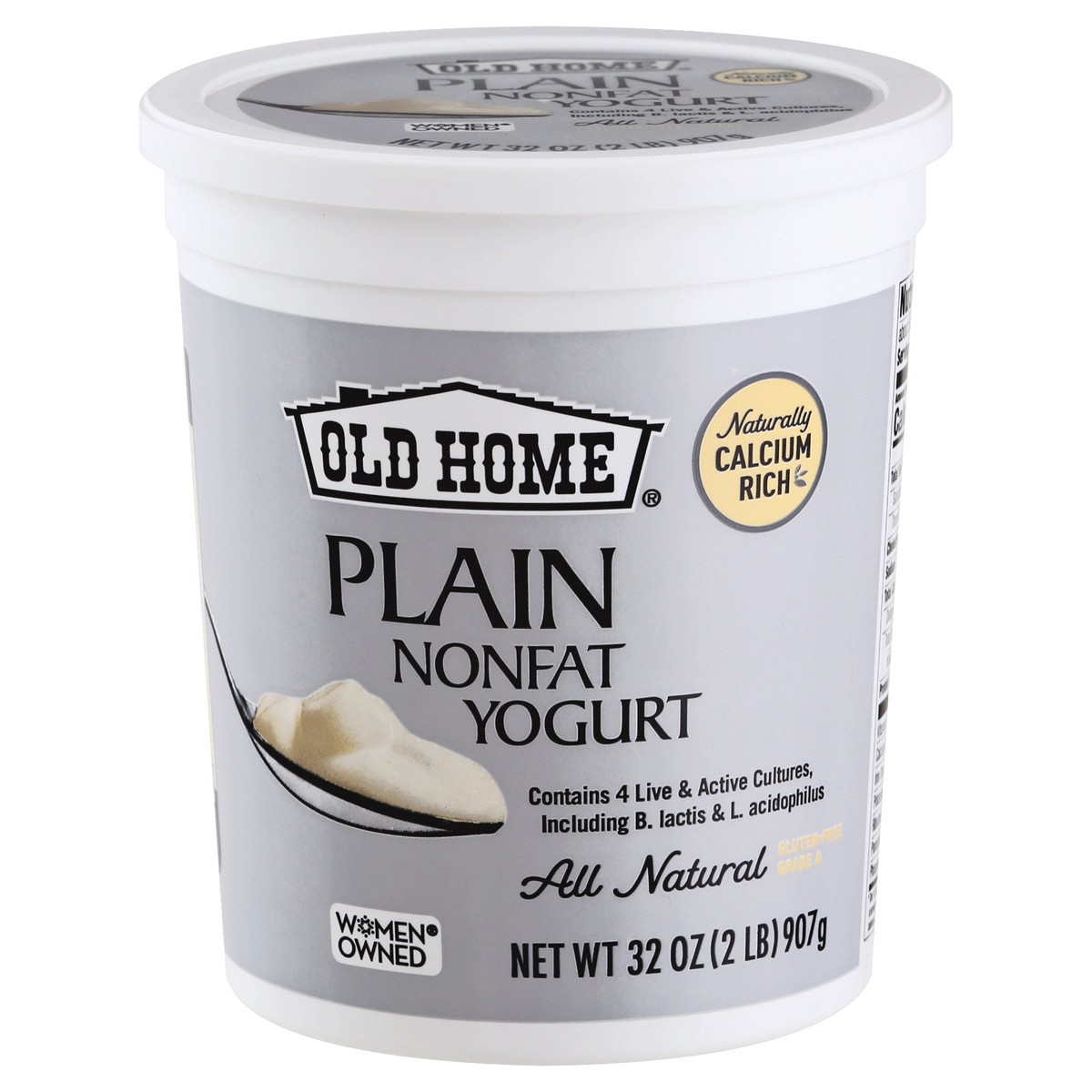 slide 9 of 13, Old Home Plain Non Fat Yogurt, 32 oz