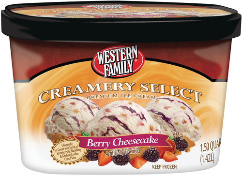 slide 1 of 1, Western Family Prem Berry Cheese Cake, 48 oz